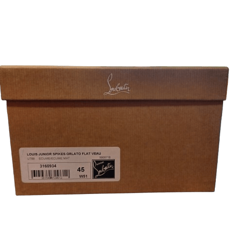 Christian Louboutin Louis Junior Spikes Orlato Suede Shoes in Mint + Box (Size: 45) *Fabric Dirty*