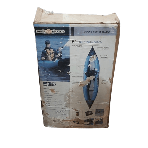 Aqua Marina K1 1 Person Inflatable Kayak – Blue (Boxed) – Pickup Only