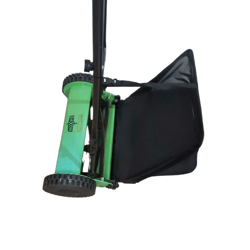 **LOCAL PICK UP ONLY** Saxon Lawn Mower, Green, With Mesh Catcher, Average Condition **LOCAL PICK UP ONLY**