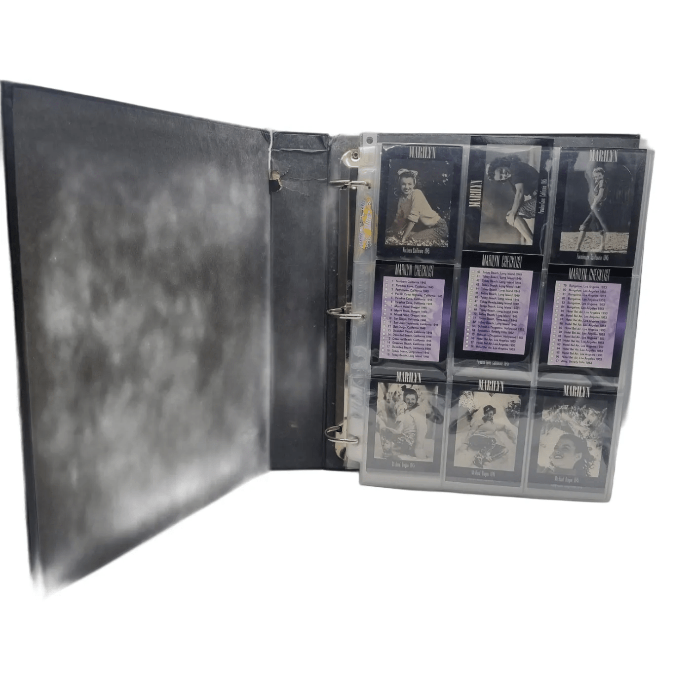 Marilyn Monroe Collector Mini Card Set – 1993 Series 1, 1995 Series 2 & 1996 Series 3 in Black Album (WR 1339089)