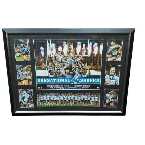 2016 Grand Final Cronulla Sharks Collectible Frame (NA1354516) **Pick Up Only**