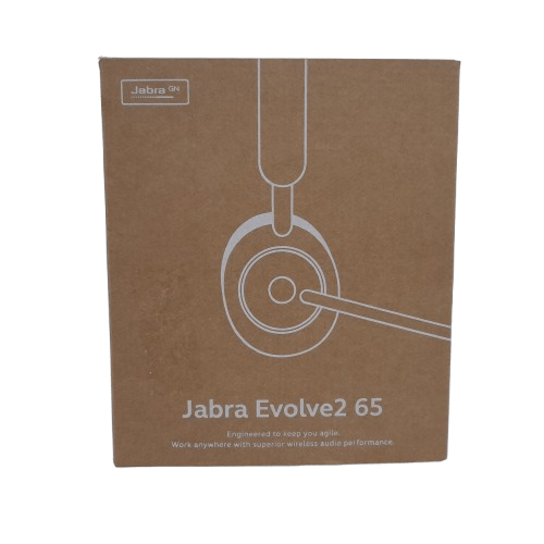 Jabra Wireless Evolve2 65 Stereo Bluetooth Headset with Accessories and Box Like New (LN)