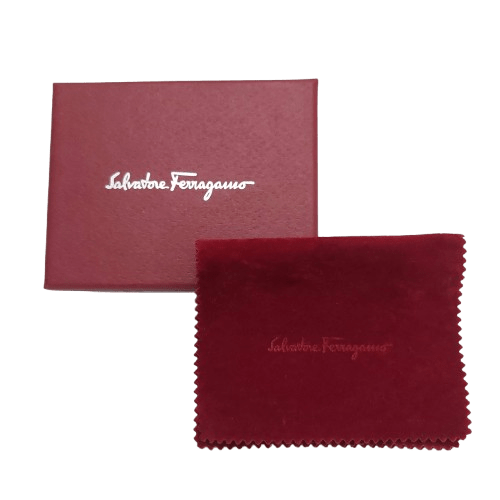 Ferragamo Gold Gancini Earrings with Box and Dust Bag