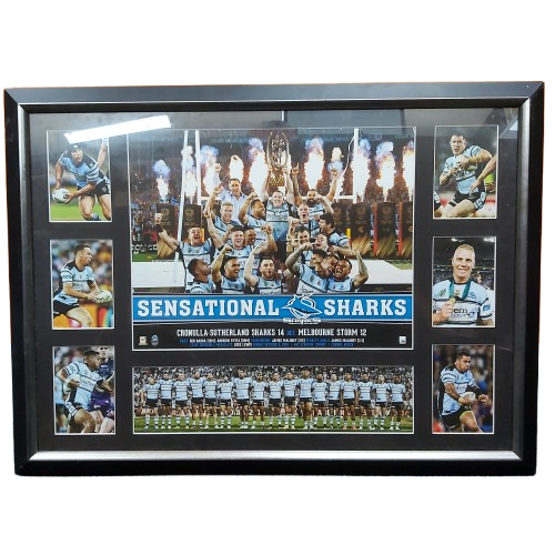 2016 Grand Final Cronulla Sharks Collectible Frame (NA1354516) **Pick Up Only**