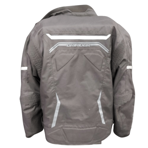 Dririder Motorcycle Jacket, Black With Silver Trim, 4XL, Good Condition – Main Body Zip Damaged