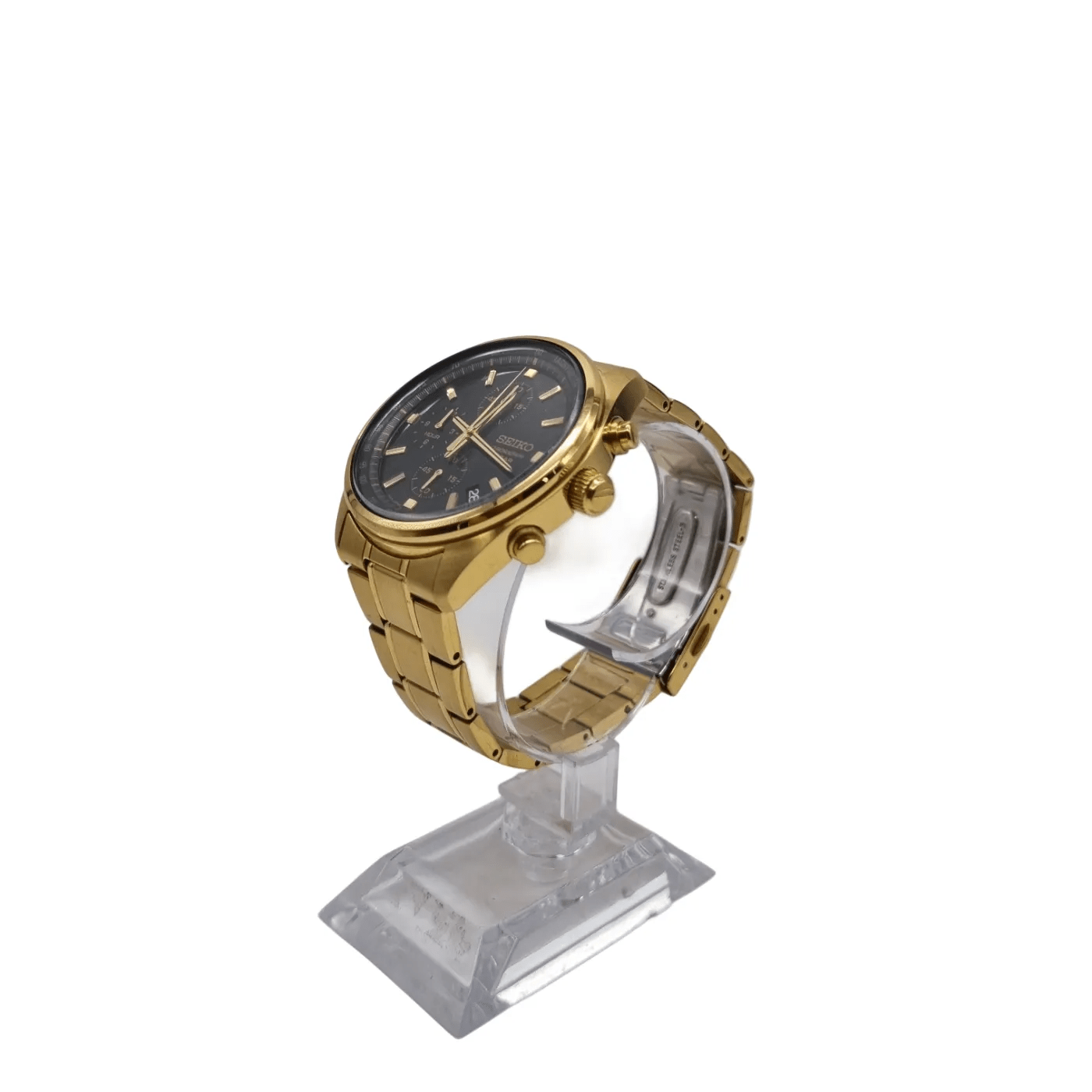 Seiko 8T67-00L0 Mens Gold Chronograph Watch