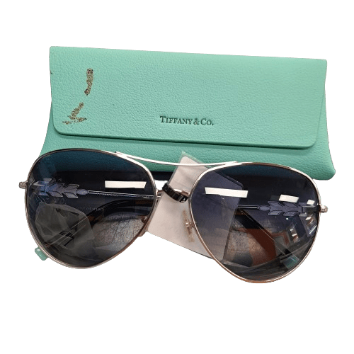 TIFFANY AND CO SUNGLASSES TF 3083B SILVER IN CASE