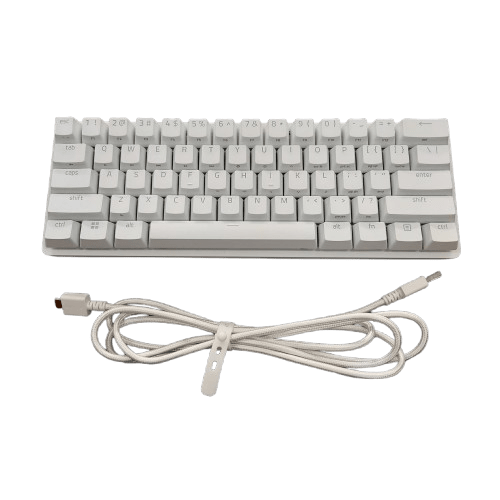 Razer RZ03-03390300-R3M1 Huntsman Mini 60% Keyboard, Mercury, Purple Switches, With USBC Cable & Box