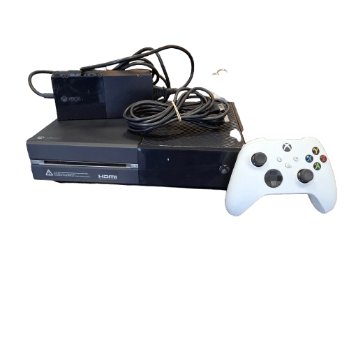 Xbox 1 Console With 1 White Wireless Controller And Leads