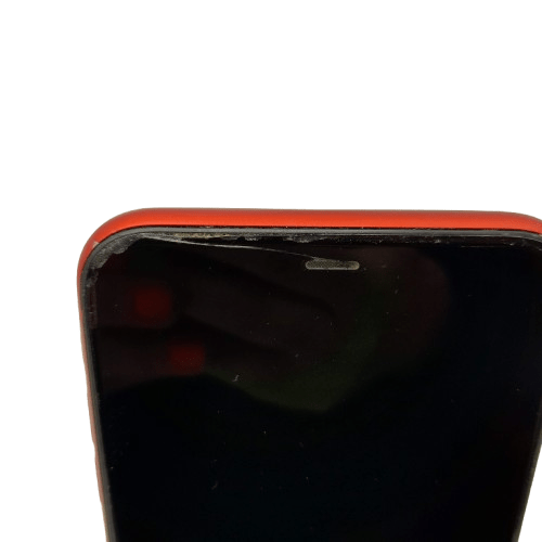 Apple iPhone 11 128GB – Red (MWM32X/A) – Cracked Screen Protector, Top Left Corner