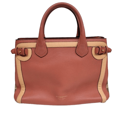Burberry 4042257 Copper Pink Leather Tote Bag with Certificate