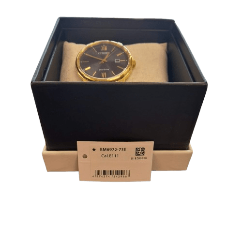 Men’s Citizen BM6972-73E Watch, Analogue, Gold, Excellent Condition, With Box, Cushion + Spare Links