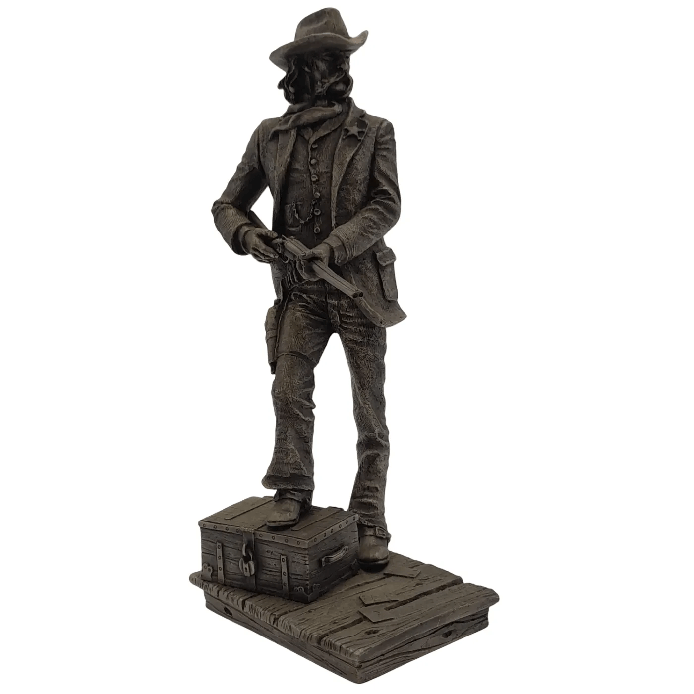 FINE PEWTER STATUE  THE LAWMAN BY JIM PO SILVER     *Available At Wollongong*