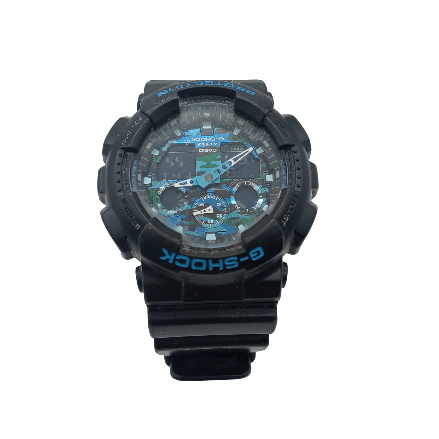 Casio G-Shock GA-100CB-1A Analog Digital Men’s Watch (Black & Camouflage Blue)
