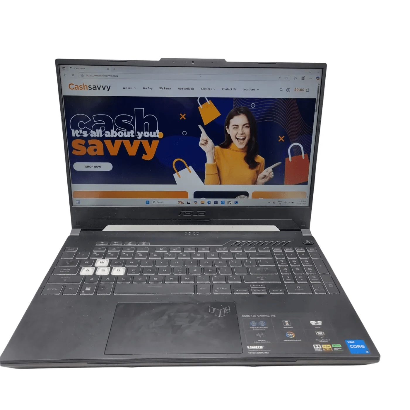 Asus TUF A15 FX507Z Gaming Laptop + Charger – 12th Gen Intel i5-12500H / 16GB RAM / 500GB SSD/ Windows 11 Home / GeForce RTX 3050 (WR 1350431)