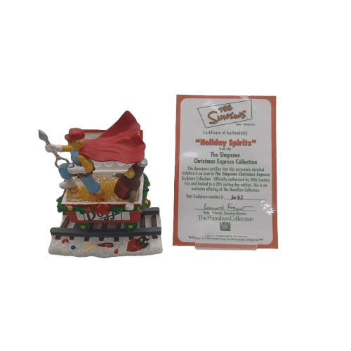 Christmas Express Collection – The Simpsons Sculpture: Holiday Spirits | With Certificate of Authenticity