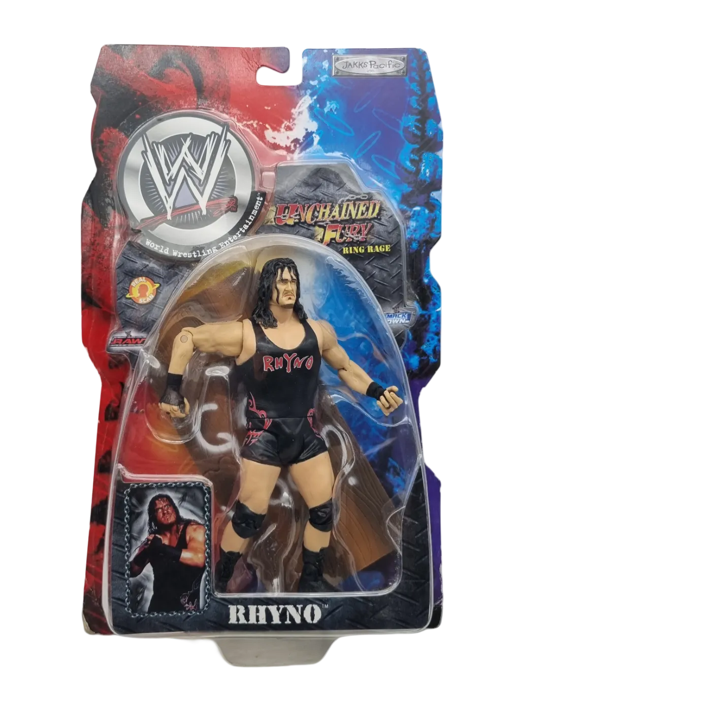 2002 WWE Jakks Pacific R-3 Tech Unchained Fury “Ring Rage” Rhyno