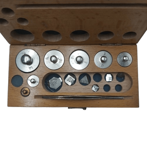 August Sauter Ebingen Apothecary Weights Set 10mg-50g