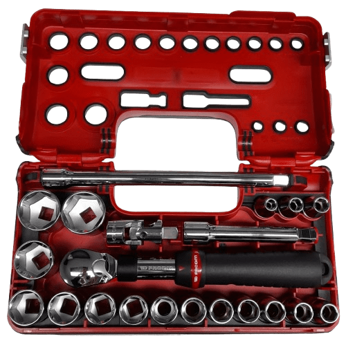 FACOM SXL.DBOX1PB 21PCE Metric 1/2″ Standard Socket Set with Ratchet Like NEW