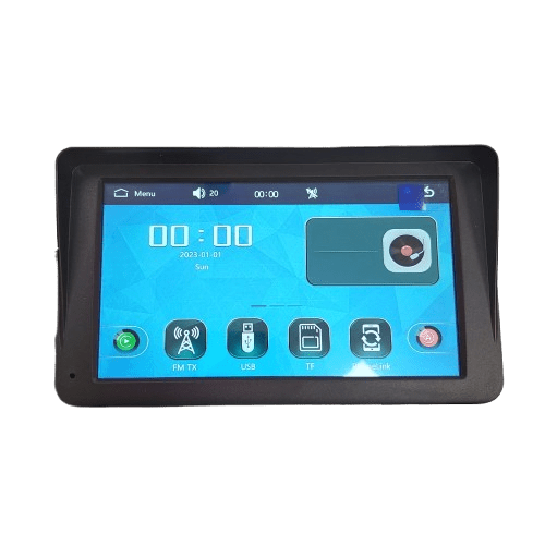 Laser 7″ Portable CarPlay/Android Auto Touchscreen – Wireless, Bluetooth, FM Transmitter – In Box With Accessories NAVC-BHUD-982 (CP)