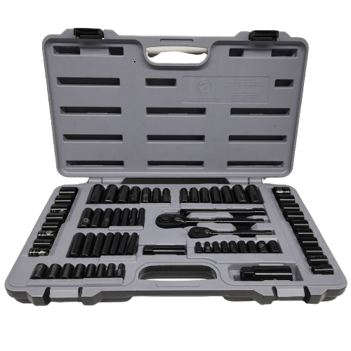 Stanley 92-824 69Pce 1/4″ & 3/8″ Drive Metric/SAE Black Chrome Socket Set Like New (MR)