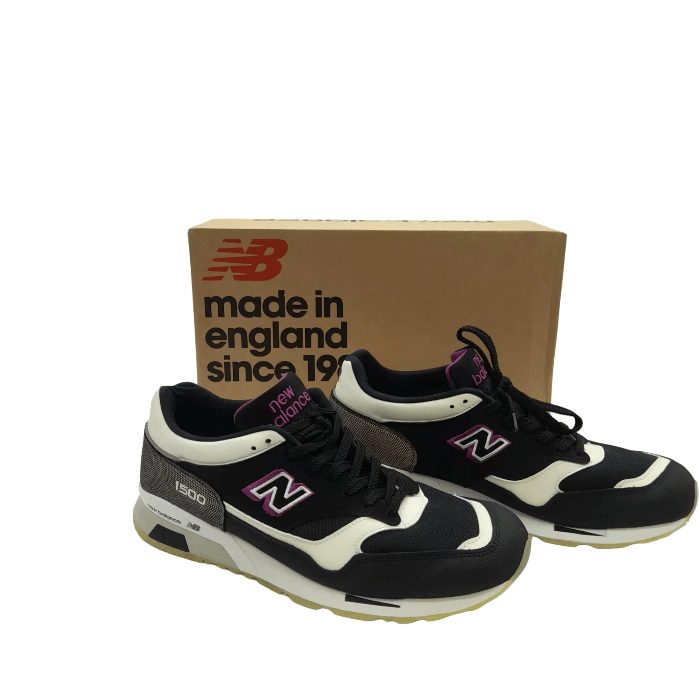 New Balance Shoes 1500 Made in England Black/White/Purple in Box (WR 1353273)