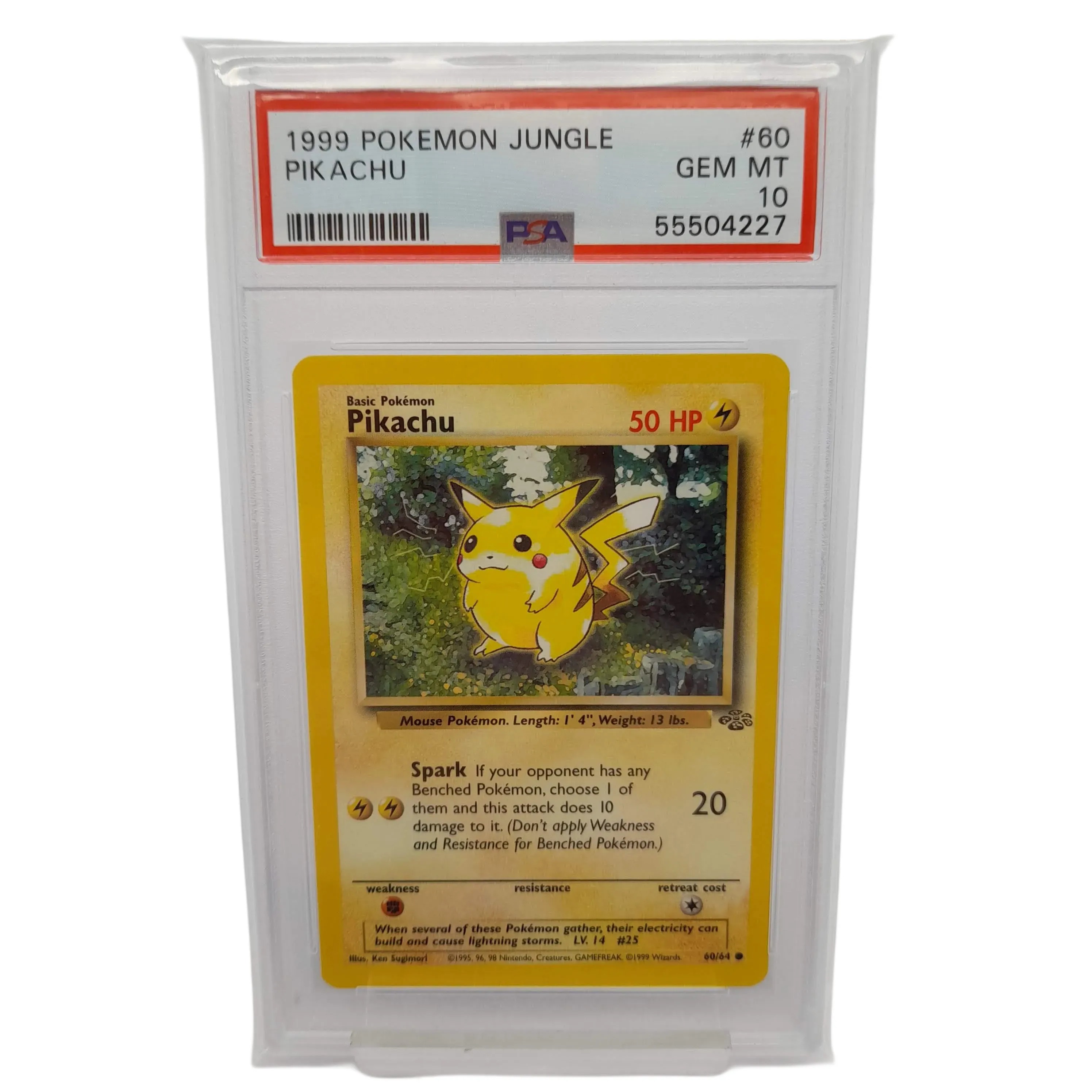 1999 Pokemon Jungle Pikachu #60 PSA Graded 10 Card