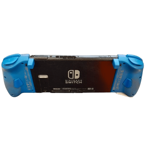 Nintendo Switch Console – No Charger or Dock – With MegaMan Comfort Grip Joy-Con Attachments – Condition as Pictured