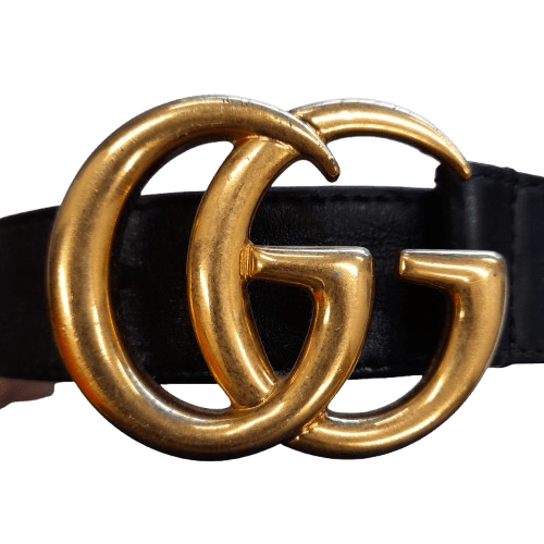 Gucci Marmont Men’s Belt (414516 AP00T), 120/48, Black, Good Condition, With Dust Bag