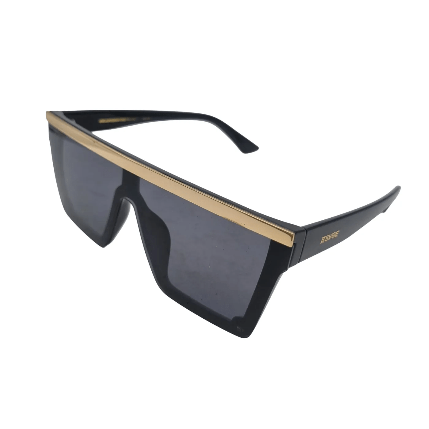 IISVGE Sunglasses Cat 3 Black/Gold + Box + Sunglasses Case (WR )
