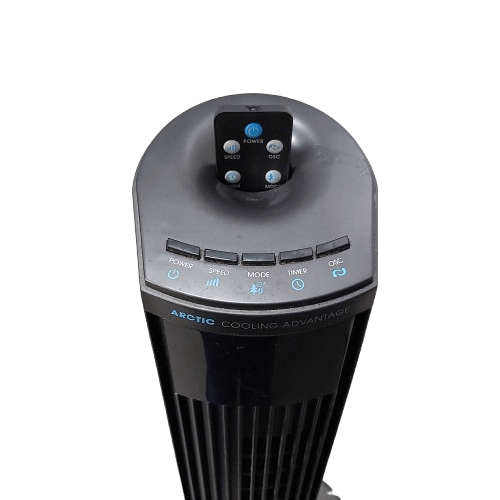 **LOCAL PICK UP ONLY** Kambrook KFA839 116cm Arctic LED Display Tower Fan. Black, With Remote – Crack In Base **LOCAL PICK UP ONLY**  (NA 1353739)