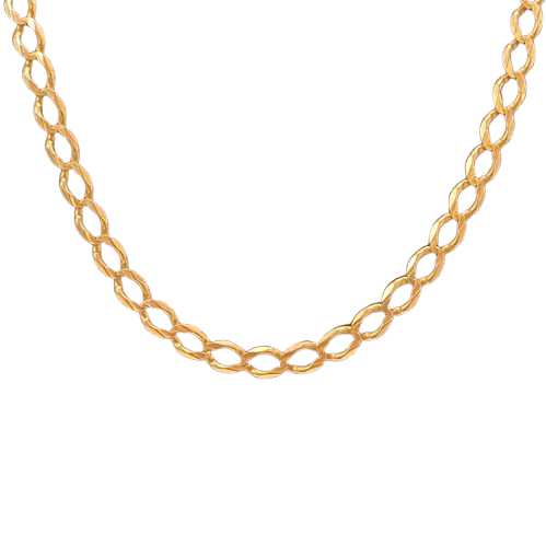 9ct Unisex Yellow Gold Curb Link Necklace. (NG 1348117)