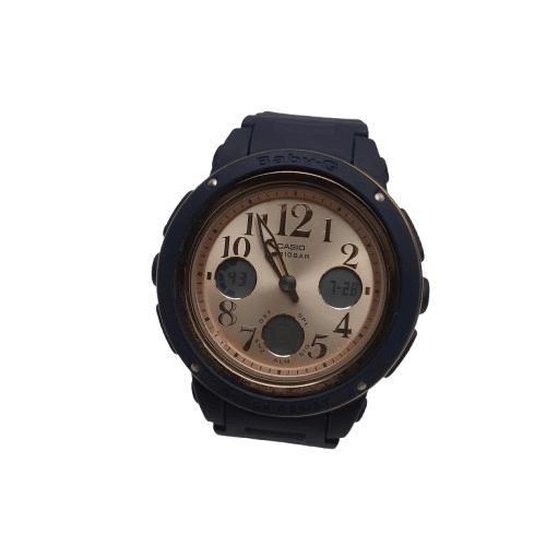 Unisex Casio Baby G BGA-150PG Watch, Navy Blue + Copper, Like New, With Tin (NA 1349416)