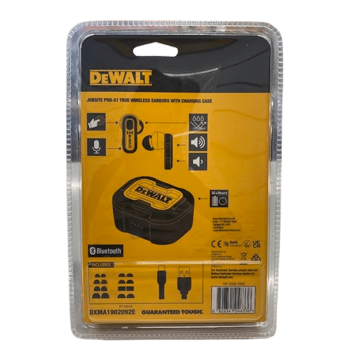 DeWALT Jobsite PRO-X1 True Wireless Earbuds With Charging Case – Brand New.