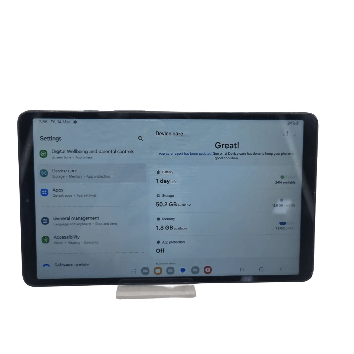 Samsung Galaxy Tab A9 SM-X110 64GB Tablet *Missing Sim Tray, Scratches On Screen* + USB (WR 1354108)