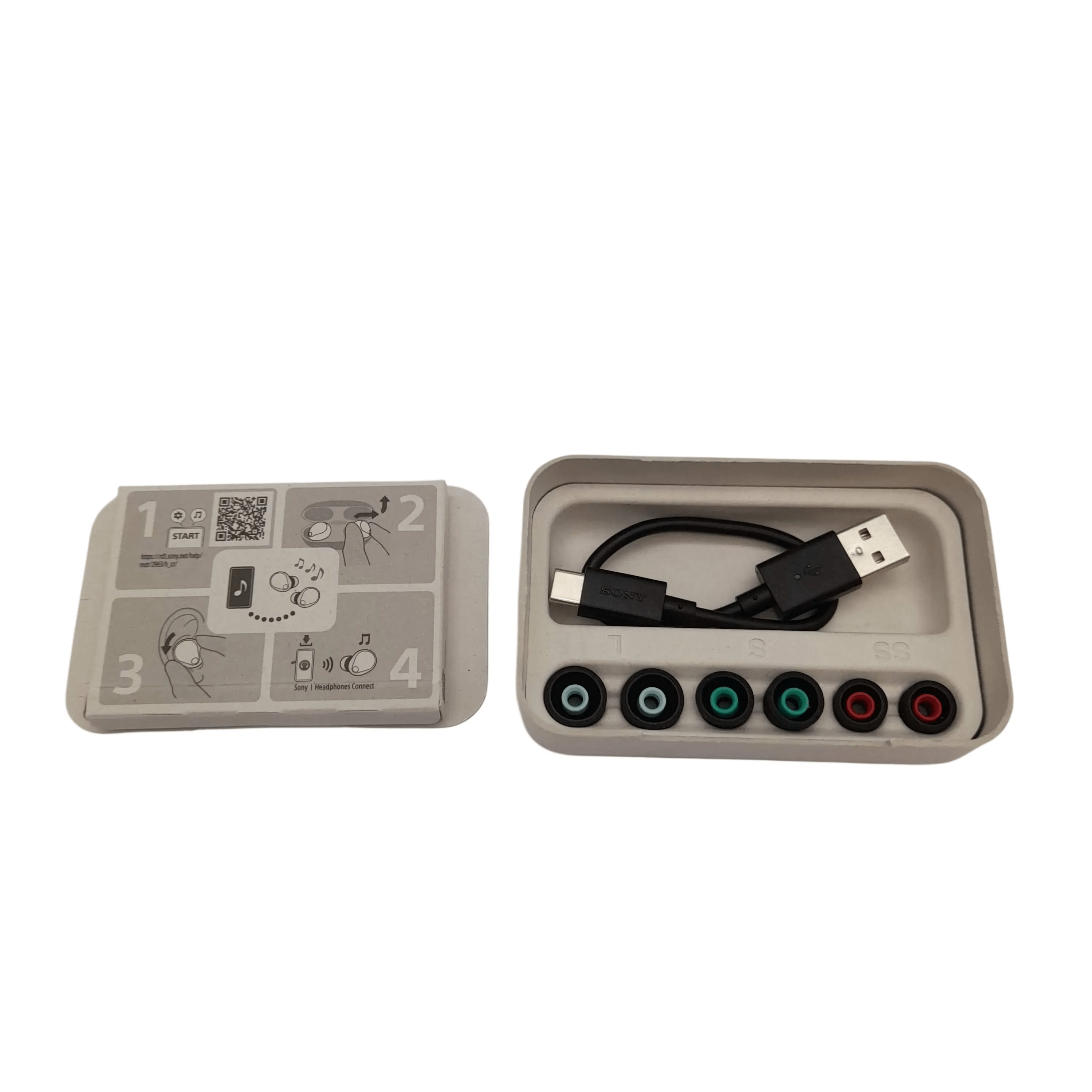 Sony WF-1000XM5 Wireless Noise Cancelling Earbuds with Case and Attachments