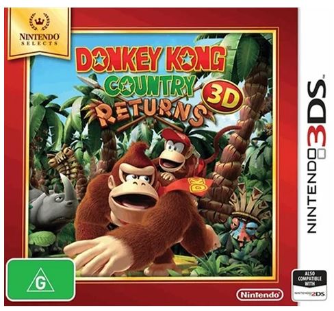 Donkey Kong Country Returns 3D NIntendo 3DS, AUS Cartridge, Excellent Condition With Case No Manual