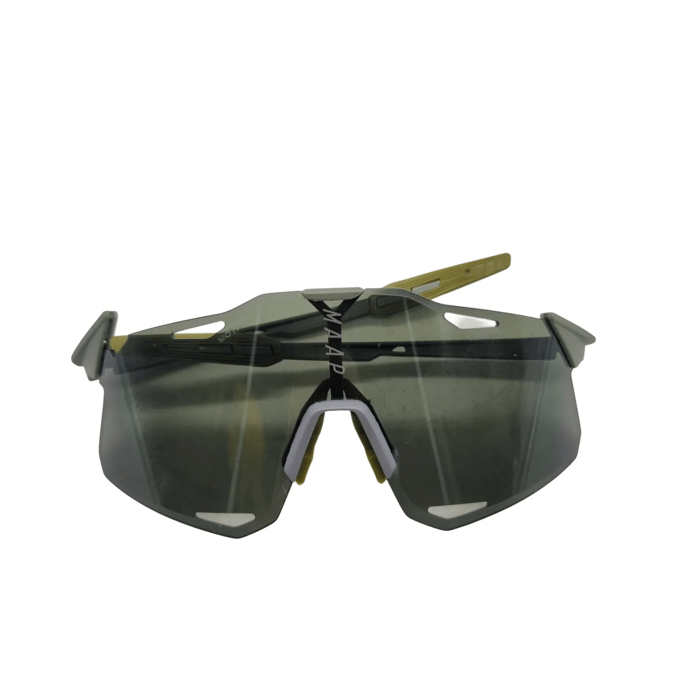 MAAP x 100% Hypercraft Sunglasses – Forest Green + Case + Bag + 2 Spare Lenses (WR 1354829)