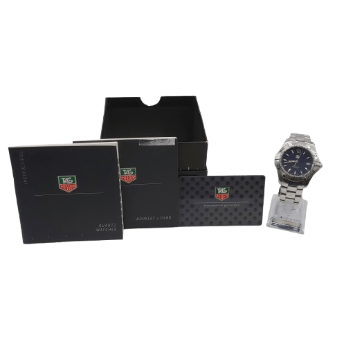 Mens Silver/Blue Tag Heuer Watch Aquaracer 300 Meters With Watch Box And Books (CP-1351895)