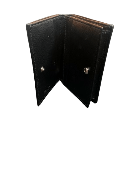 GENUINE PRADA WALLET SMALL SAFFIANO LEATHER WITH PROOF OF PURCHASE BLACK IN BOX WITH AUTHENTICITY CARD