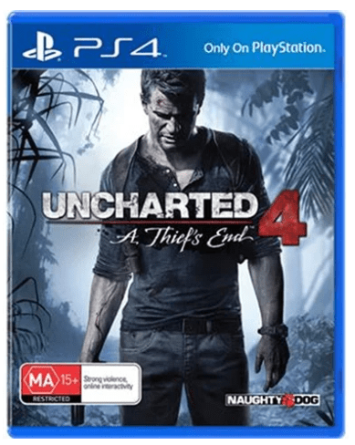 Playstation 4 Game Uncharted 4: A Thief’s End, Excellent Condition, With Case No Manual