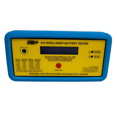 ACT Meter 612-IBT Battery Tester with Leads and Carry Case Like New