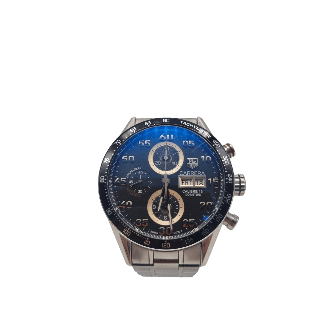 Men’s TAG Heuer Carrera Calibre 16 – Silver Stainless Steel Chronograph