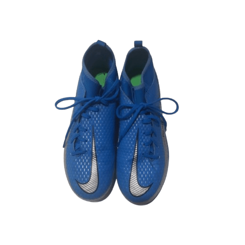 Nike Phantom GT Soccer Boots, Kids, Size US4Y (23cm), Blue And Silver, Good Condition