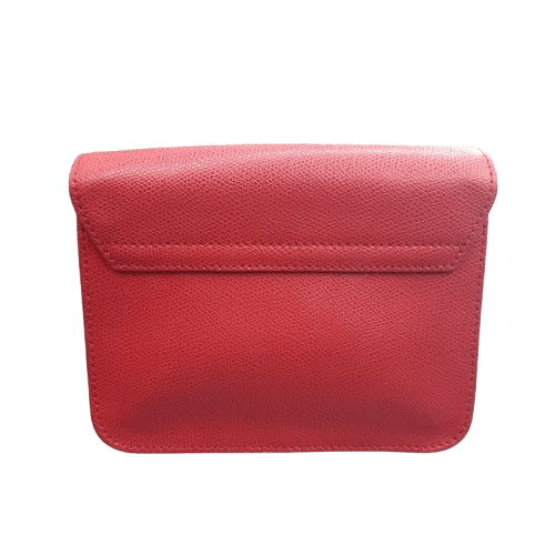 Furla Red Leather Handbag With Chain Strap (LN)
