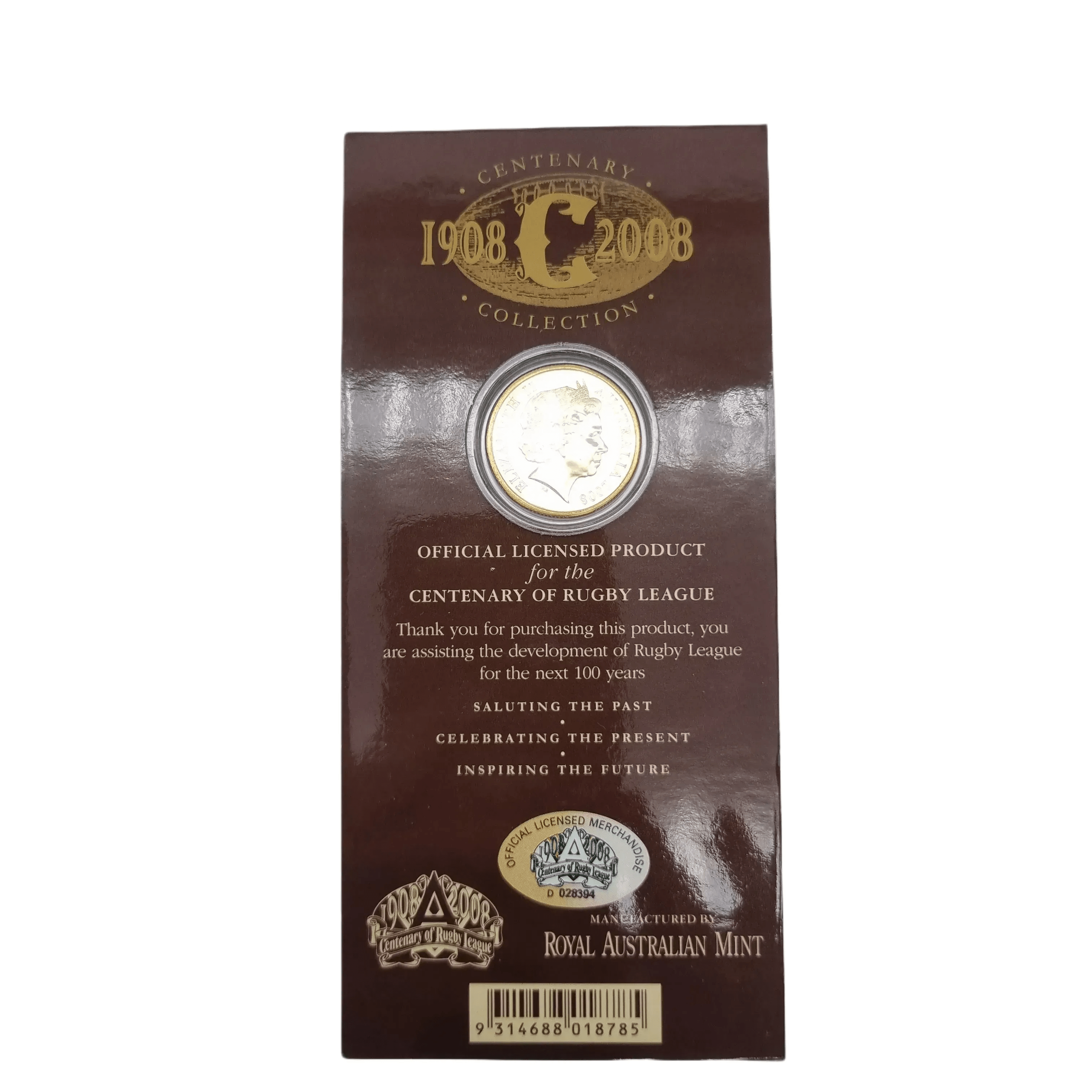 Royal Australian Mint – 2008 Centenary of Rugby League $1 Uncirculated Coin