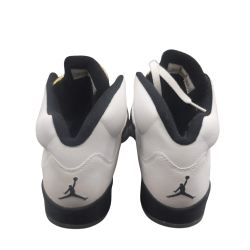 Men’s Nike Air Jordan 5 Retro, Size US10.5/UK9.5/EUR44.5, White & Gold, Very Good Condition, With Box