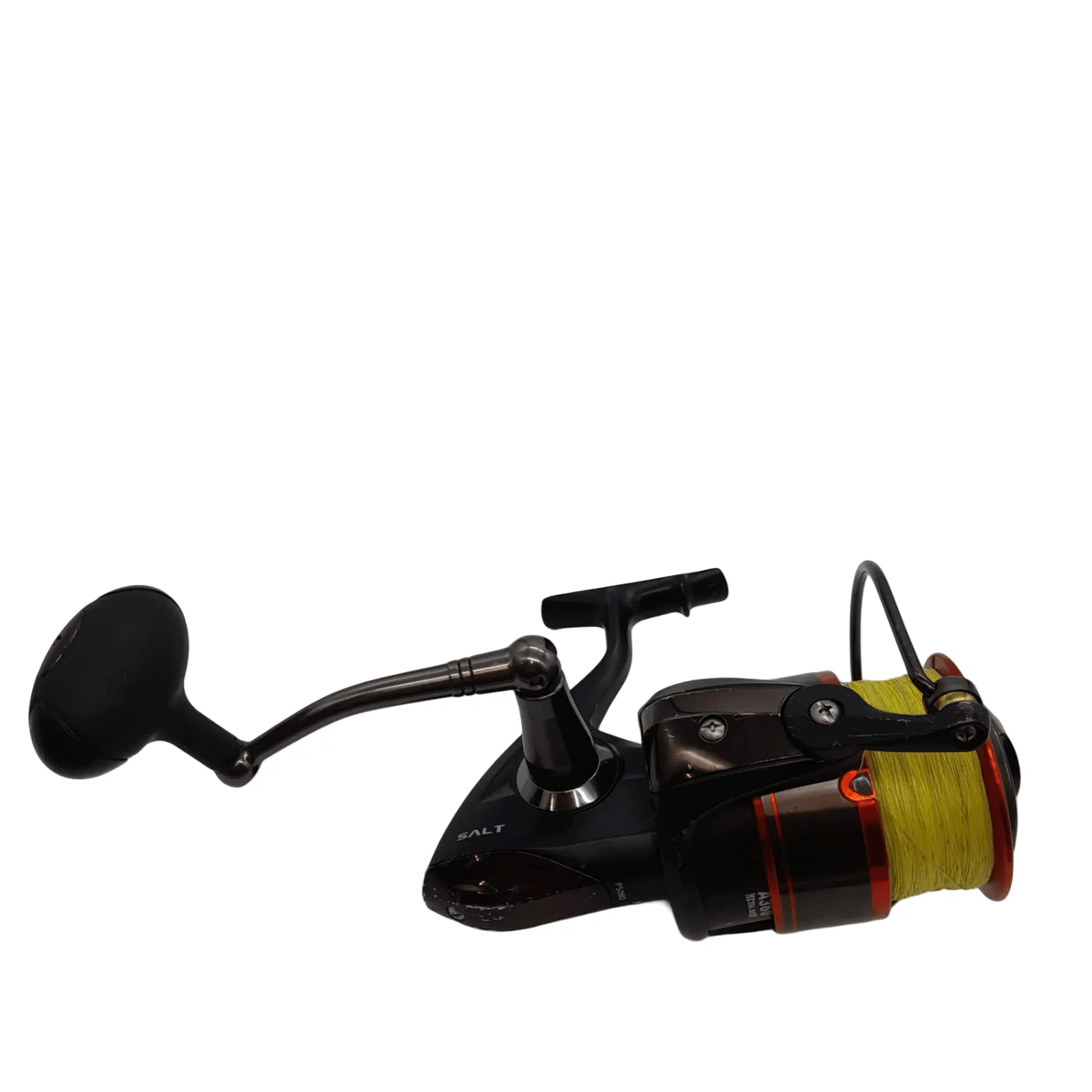 Pflueger Reel – Fishing Salt 080SW Red/Silver/Black with Yellow Line (WR)