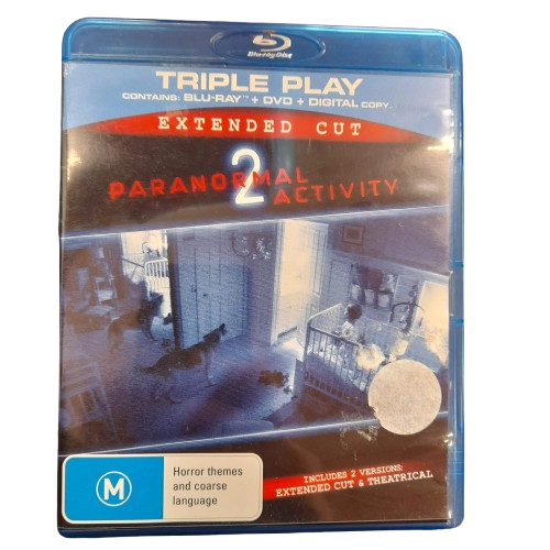 Paranormal Activity 2, Extended Cut, Excellent Condition With Case, Stickers On Case Spine And Disc