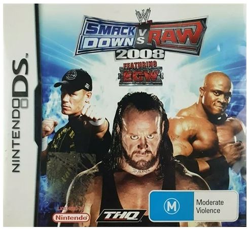 Nintendo DS WWE SMACKDOWN VS RAW 2008, Acceptable Condition, CARTRIDGE ONLY NO CASE OR MANUAL